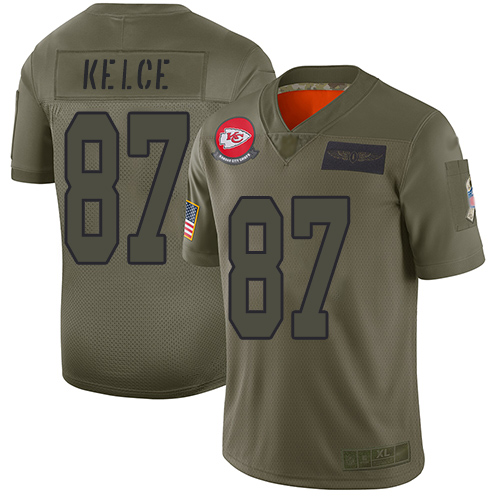 Nike Chiefs #87 Travis Kelce Camo Youth Stitched NFL Limited 2019 Salute to Service Jersey Nike Chiefs #87 Travis Kelce Camo Youth Stitched NFL Limited 2019 Salute to Service Jersey