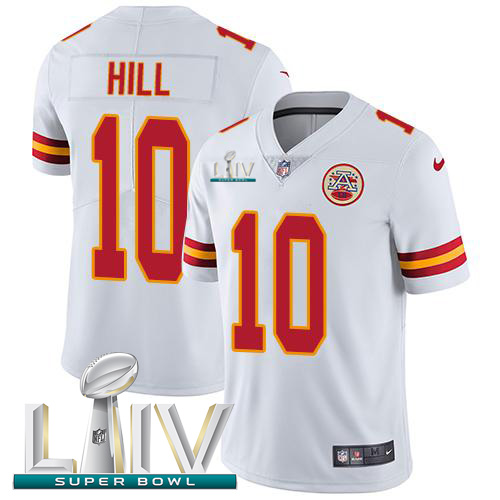 Nike Chiefs #10 Tyreek Hill White Super Bowl LIV 2020 Youth Stitched NFL Vapor Untouchable Limited Jersey Nike Chiefs #10 Tyreek Hill White Super Bowl LIV 2020 Youth Stitched NFL Vapor Untouchable Limited Jersey