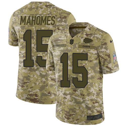 Nike Chiefs #15 Patrick Mahomes Camo Youth Stitched NFL Limited 2018 Salute to Service Jersey Nike Chiefs #15 Patrick Mahomes Camo Youth Stitched NFL Limited 2018 Salute to Service Jersey