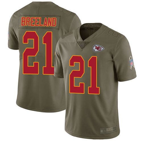 Nike Chiefs #21 Bashaud Breeland Olive Youth Stitched NFL Limited 2017 Salute to Service Jersey Nike Chiefs #21 Bashaud Breeland Olive Youth Stitched NFL Limited 2017 Salute to Service Jersey
