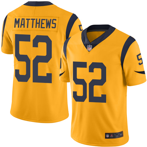 Nike Rams #52 Clay Matthews Gold Youth Stitched NFL Limited Rush Jersey Nike Rams #52 Clay Matthews Gold Youth Stitched NFL Limited Rush Jersey