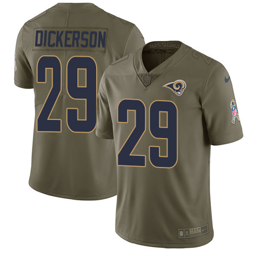 Nike Rams #29 Eric Dickerson Olive Youth Stitched NFL Limited 2017 Salute to Service Jersey Nike Rams #29 Eric Dickerson Olive Youth Stitched NFL Limited 2017 Salute to Service Jersey