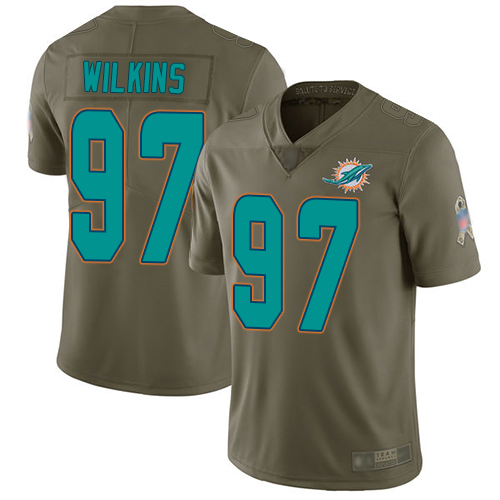 Nike Dolphins #97 Christian Wilkins Olive Youth Stitched NFL Limited 2017 Salute to Service Jersey Nike Dolphins #97 Christian Wilkins Olive Youth Stitched NFL Limited 2017 Salute to Service Jersey