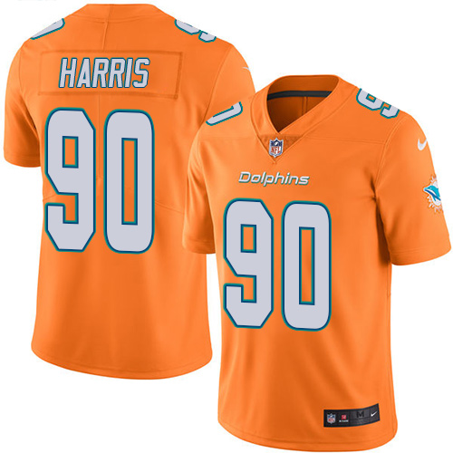 Nike Dolphins #90 Charles Harris Orange Youth Stitched NFL Limited Rush Jersey Nike Dolphins #90 Charles Harris Orange Youth Stitched NFL Limited Rush Jersey