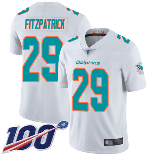 Nike Dolphins #29 Minkah Fitzpatrick White Youth Stitched NFL 100th Season Vapor Limited Jersey Nike Dolphins #29 Minkah Fitzpatrick White Youth Stitched NFL 100th Season Vapor Limited Jersey