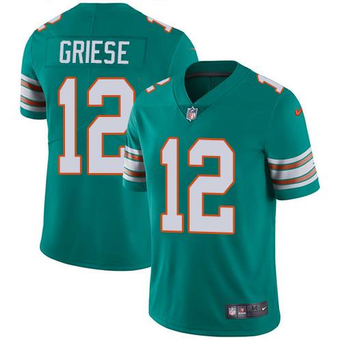 Nike Dolphins #12 Bob Griese Aqua Green Alternate Youth Stitched NFL Vapor Untouchable Limited Jersey Nike Dolphins #12 Bob Griese Aqua Green Alternate Youth Stitched NFL Vapor Untouchable Limited Jersey