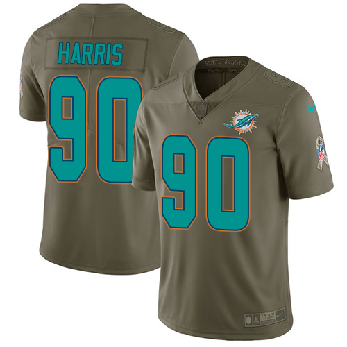 Nike Dolphins #90 Charles Harris Olive Youth Stitched NFL Limited 2017 Salute to Service Jersey Nike Dolphins #90 Charles Harris Olive Youth Stitched NFL Limited 2017 Salute to Service Jersey