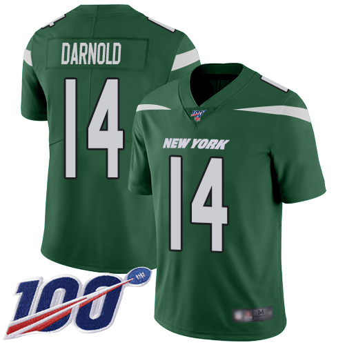 Nike Jets #14 Sam Darnold Green Team Color Youth Stitched NFL 100th Season Vapor Limited Jersey Nike Jets #14 Sam Darnold Green Team Color Youth Stitched NFL 100th Season Vapor Limited Jersey