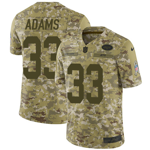 Nike Jets #33 Jamal Adams Camo Youth Stitched NFL Limited 2018 Salute to Service Jersey Nike Jets #33 Jamal Adams Camo Youth Stitched NFL Limited 2018 Salute to Service Jersey