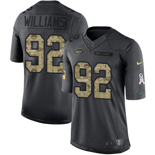 Nike Jets #92 Leonard Williams Black Youth Stitched NFL Limited 2016 Salute to Service Jersey Nike Jets #92 Leonard Williams Black Youth Stitched NFL Limited 2016 Salute to Service Jersey