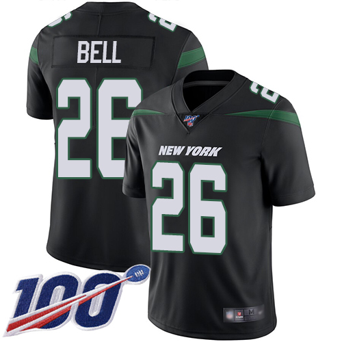 Nike Jets #26 Le'Veon Bell Black Alternate Youth Stitched NFL 100th Season Vapor Limited Jersey Nike Jets #26 Le'Veon Bell Black Alternate Youth Stitched NFL 100th Season Vapor Limited Jersey