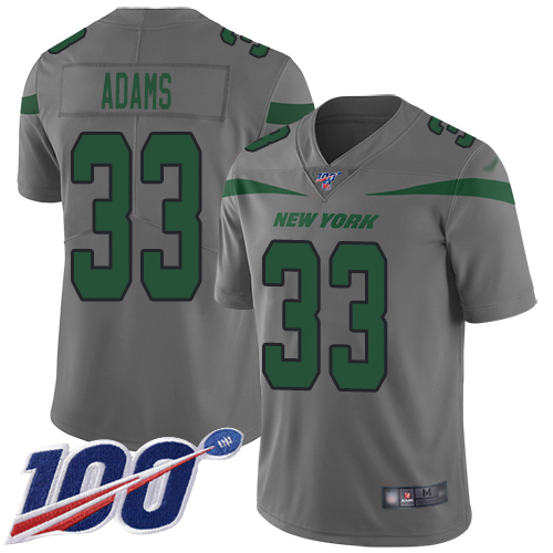 Nike Jets #33 Jamal Adams Gray Youth Stitched NFL Limited Inverted Legend 100th Season Jersey Nike Jets #33 Jamal Adams Gray Youth Stitched NFL Limited Inverted Legend 100th Season Jersey
