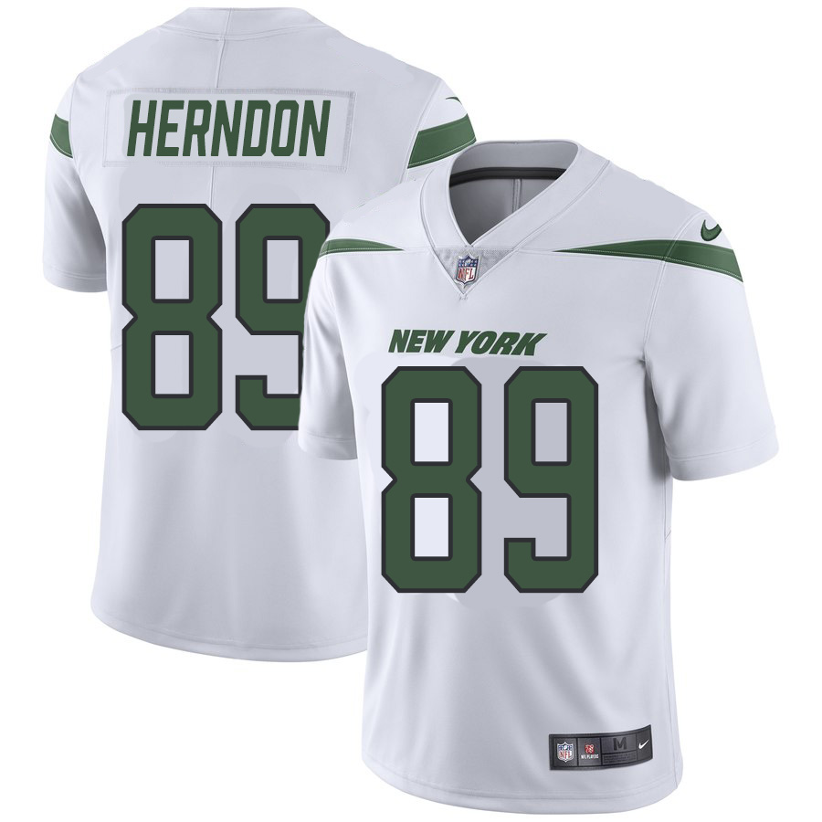 Nike Jets #89 Chris Herndon White Youth Stitched NFL Vapor Untouchable Limited Jersey Nike Jets #89 Chris Herndon White Youth Stitched NFL Vapor Untouchable Limited Jersey