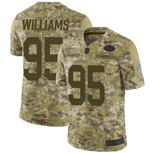 Nike Jets #95 Quinnen Williams Camo Youth Stitched NFL Limited 2018 Salute to Service Jersey Nike Jets #95 Quinnen Williams Camo Youth Stitched NFL Limited 2018 Salute to Service Jersey