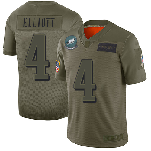 Nike Eagles #4 Jake Elliott Camo Youth Stitched NFL Limited 2019 Salute to Service Jersey Nike Eagles #4 Jake Elliott Camo Youth Stitched NFL Limited 2019 Salute to Service Jersey