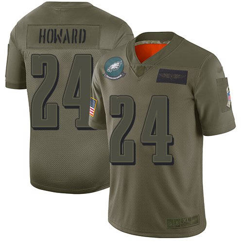 Nike Eagles #24 Jordan Howard Camo Youth Stitched NFL Limited 2019 Salute to Service Jersey Nike Eagles #24 Jordan Howard Camo Youth Stitched NFL Limited 2019 Salute to Service Jersey