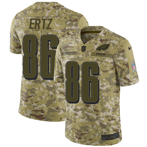 Nike Eagles #86 Zach Ertz Camo Youth Stitched NFL Limited 2018 Salute to Service Jersey Nike Eagles #86 Zach Ertz Camo Youth Stitched NFL Limited 2018 Salute to Service Jersey