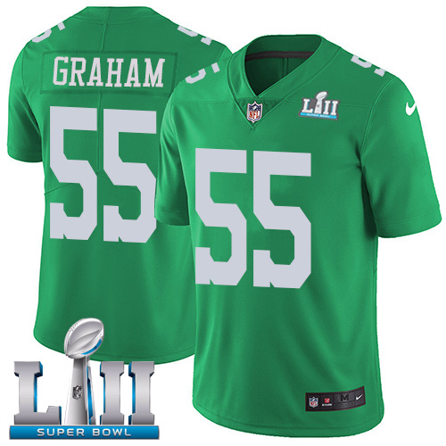 Nike Eagles #55 Brandon Graham Green Super Bowl LII Youth Stitched NFL Limited Rush Jersey Nike Eagles #55 Brandon Graham Green Super Bowl LII Youth Stitched NFL Limited Rush Jersey