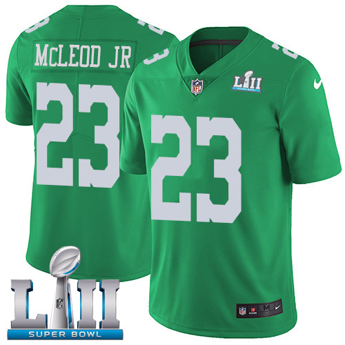 Nike Eagles #23 Rodney McLeod Jr Green Super Bowl LII Youth Stitched NFL Limited Rush Jersey Nike Eagles #23 Rodney McLeod Jr Green Super Bowl LII Youth Stitched NFL Limited Rush Jersey