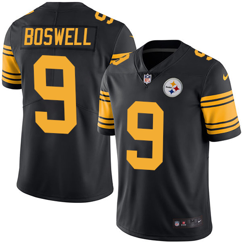 Nike Steelers #9 Chris Boswell Black Youth Stitched NFL Limited Rush Jersey Nike Steelers #9 Chris Boswell Black Youth Stitched NFL Limited Rush Jersey
