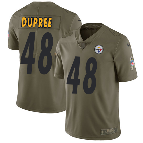 Nike Steelers #48 Bud Dupree Olive Youth Stitched NFL Limited 2017 Salute to Service Jersey Nike Steelers #48 Bud Dupree Olive Youth Stitched NFL Limited 2017 Salute to Service Jersey