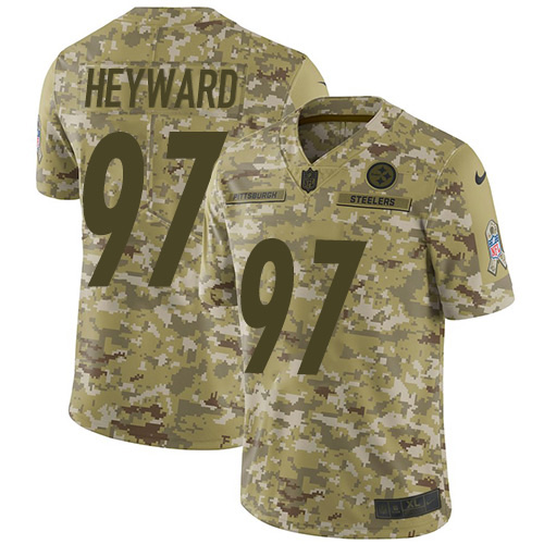 Nike Steelers #97 Cameron Heyward Camo Youth Stitched NFL Limited 2018 Salute to Service Jersey Nike Steelers #97 Cameron Heyward Camo Youth Stitched NFL Limited 2018 Salute to Service Jersey