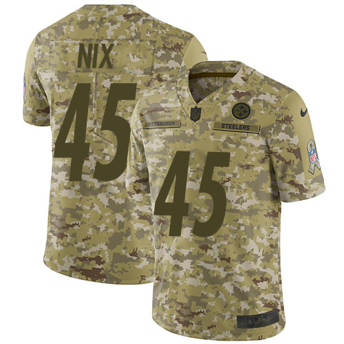 Nike Steelers #45 Roosevelt Nix Camo Youth Stitched NFL Limited 2018 Salute to Service Jersey Nike Steelers #45 Roosevelt Nix Camo Youth Stitched NFL Limited 2018 Salute to Service Jersey