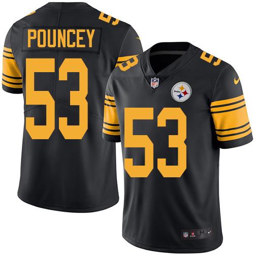 Nike Steelers #53 Maurkice Pouncey Black Youth Stitched NFL Limited Rush Jersey Nike Steelers #53 Maurkice Pouncey Black Youth Stitched NFL Limited Rush Jersey