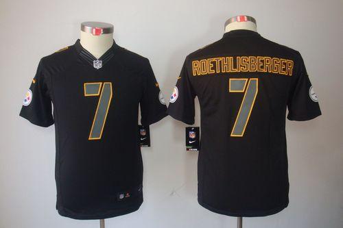 Nike Steelers #7 Ben Roethlisberger Black Impact Youth Stitched NFL Limited Jersey Nike Steelers #7 Ben Roethlisberger Black Impact Youth Stitched NFL Limited Jersey