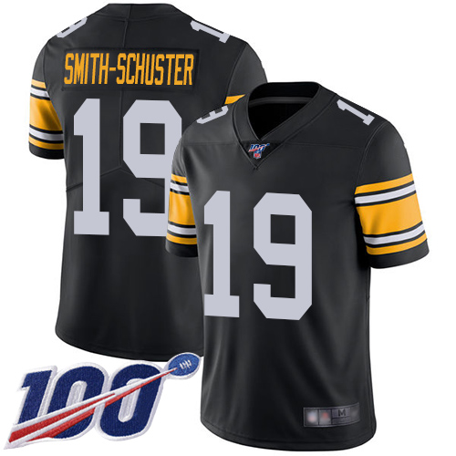 Nike Steelers #19 JuJu Smith-Schuster Black Alternate Youth Stitched NFL 100th Season Vapor Limited Jersey Nike Steelers #19 JuJu Smith-Schuster Black Alternate Youth Stitched NFL 100th Season Vapor Limited Jersey
