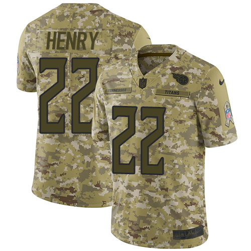 Nike Titans #22 Derrick Henry Camo Youth Stitched NFL Limited 2018 Salute to Service Jersey Nike Titans #22 Derrick Henry Camo Youth Stitched NFL Limited 2018 Salute to Service Jersey