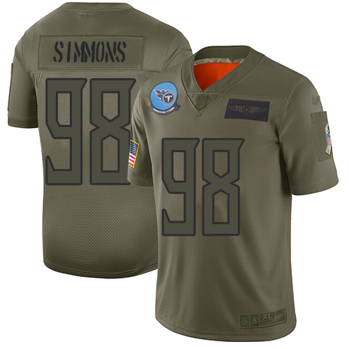 Nike Titans #98 Jeffery Simmons Camo Youth Stitched NFL Limited 2019 Salute to Service Jersey Nike Titans #98 Jeffery Simmons Camo Youth Stitched NFL Limited 2019 Salute to Service Jersey