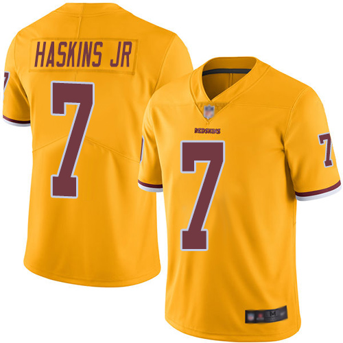 Nike Redskins #7 Dwayne Haskins Jr Gold Youth Stitched NFL Limited Rush Jersey Nike Redskins #7 Dwayne Haskins Jr Gold Youth Stitched NFL Limited Rush Jersey