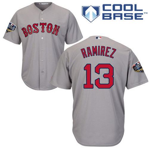 Red Sox #13 Hanley Ramirez Grey Cool Base 2018 World Series Stitched Youth MLB Jersey Red Sox #13 Hanley Ramirez Grey Cool Base 2018 World Series Stitched Youth MLB Jersey