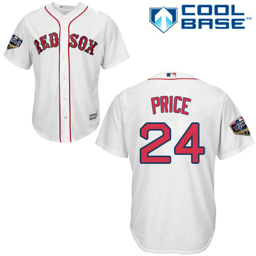 Red Sox #24 David Price White Cool Base 2018 World Series Stitched Youth MLB Jersey Red Sox #24 David Price White Cool Base 2018 World Series Stitched Youth MLB Jersey