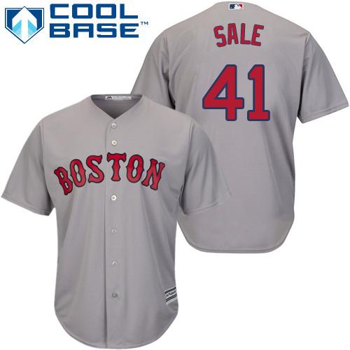 Red Sox #41 Chris Sale Grey Cool Base Stitched Youth MLB Jersey Red Sox #41 Chris Sale Grey Cool Base Stitched Youth MLB Jersey