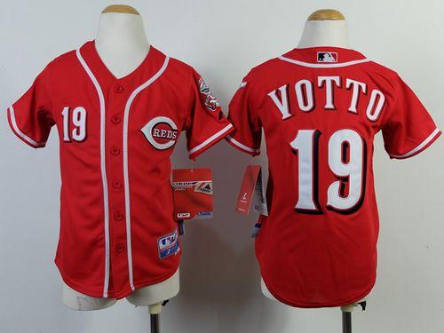 Reds #19 Joey Votto Red Cool Base Stitched Youth MLB Jersey Reds #19 Joey Votto Red Cool Base Stitched Youth MLB Jersey