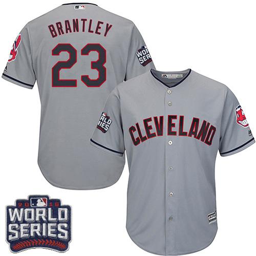 Indians #23 Michael Brantley Grey Road 2016 World Series Bound Stitched Youth MLB Jersey Indians #23 Michael Brantley Grey Road 2016 World Series Bound Stitched Youth MLB Jersey