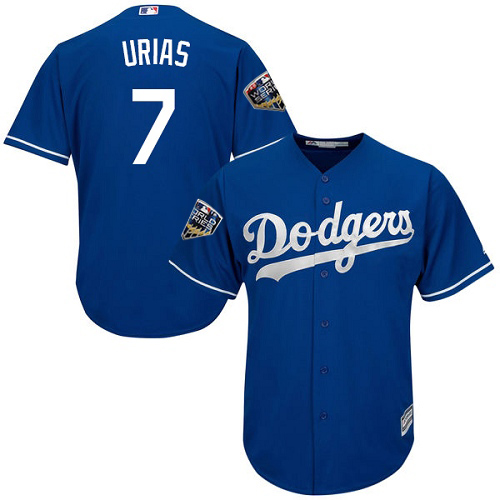 Dodgers #7 Julio Urias Blue Cool Base 2018 World Series Stitched Youth MLB Jersey Dodgers #7 Julio Urias Blue Cool Base 2018 World Series Stitched Youth MLB Jersey