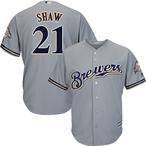 Brewers #21 Travis Shaw Grey Cool Base Stitched Youth MLB Jersey Brewers #21 Travis Shaw Grey Cool Base Stitched Youth MLB Jersey