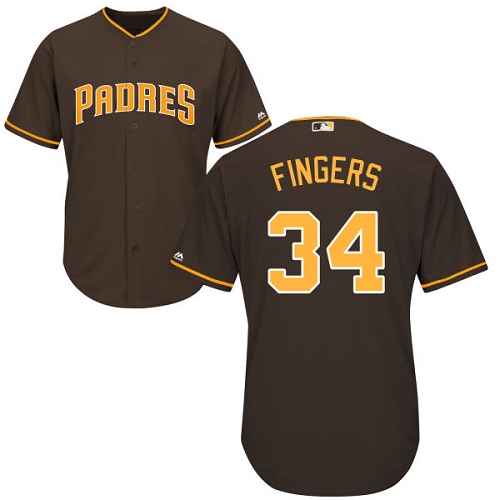 Padres #34 Rollie Fingers Brown Cool Base Stitched Youth MLB Jersey Padres #34 Rollie Fingers Brown Cool Base Stitched Youth MLB Jersey