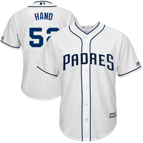 Padres #52 Brad Hand White Cool Base Stitched Youth MLB Jersey Padres #52 Brad Hand White Cool Base Stitched Youth MLB Jersey