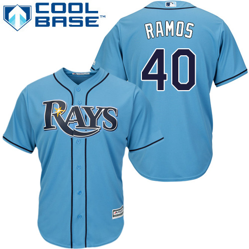 Rays #40 Wilson Ramos Light Blue Cool Base Stitched Youth MLB Jersey Rays #40 Wilson Ramos Light Blue Cool Base Stitched Youth MLB Jersey