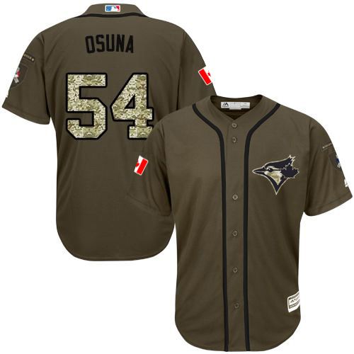 Blue Jays #54 Roberto Osuna Green Salute to Service Stitched Youth MLB Jersey Blue Jays #54 Roberto Osuna Green Salute to Service Stitched Youth MLB Jersey