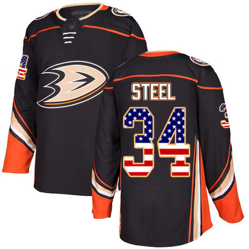 Adidas Ducks #34 Sam Steel Black Home Authentic USA Flag Youth Stitched NHL Jersey Adidas Ducks #34 Sam Steel Black Home Authentic USA Flag Youth Stitched NHL Jersey
