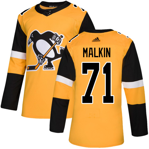 Adidas Penguins #71 Evgeni Malkin Gold Alternate Authentic Stitched Youth NHL Jersey Adidas Penguins #71 Evgeni Malkin Gold Alternate Authentic Stitched Youth NHL Jersey