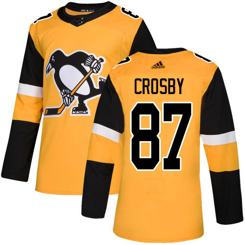 Adidas Penguins #87 Sidney Crosby Gold Alternate Authentic Stitched Youth NHL Jersey Adidas Penguins #87 Sidney Crosby Gold Alternate Authentic Stitched Youth NHL Jersey