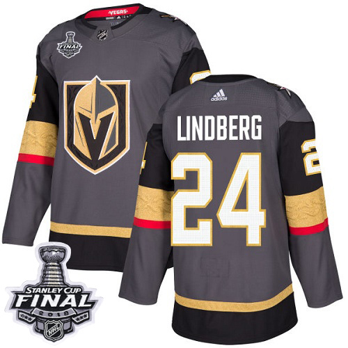 Adidas Golden Knights #24 Oscar Lindberg Grey Home Authentic 2018 Stanley Cup Final Stitched Youth NHL Jersey Adidas Golden Knights #24 Oscar Lindberg Grey Home Authentic 2018 Stanley Cup Final Stitched Youth NHL Jersey