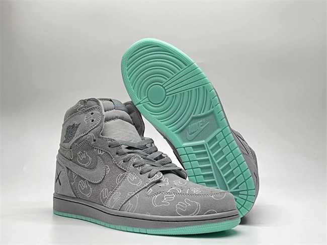 Women's Running Weapon Air Jordan 1 Grey Shoes 0447 Women's Running Weapon Air Jordan 1 Grey Shoes 0447