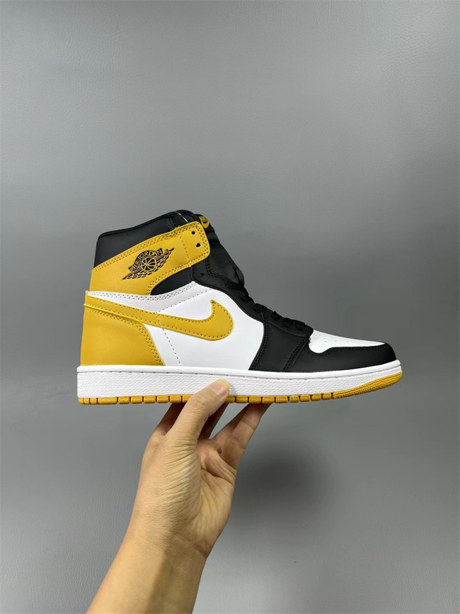 Women's Running Weapon Air Jordan 1 Yellow/White Shoes 0444 Women's Running Weapon Air Jordan 1 Yellow/White Shoes 0444